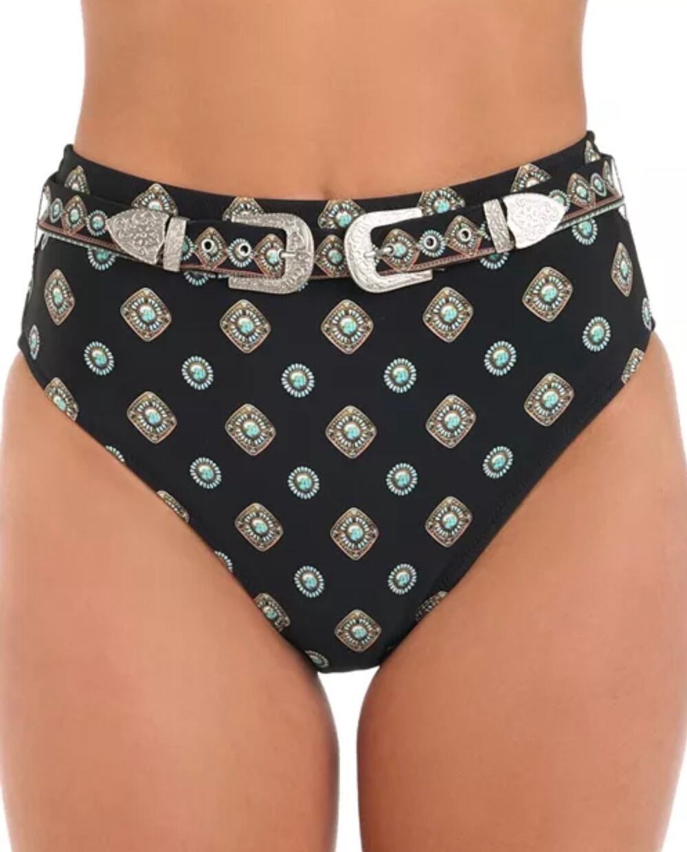 L’agence Vanessa South Western Belted High Waisted Bottom in Black XS